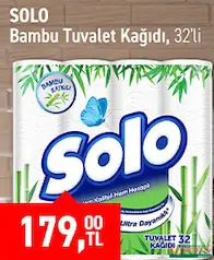 SOLO BAMBU TUVALET KAĞIDI 32'Lİ fiyat ve kampanya bilgisi